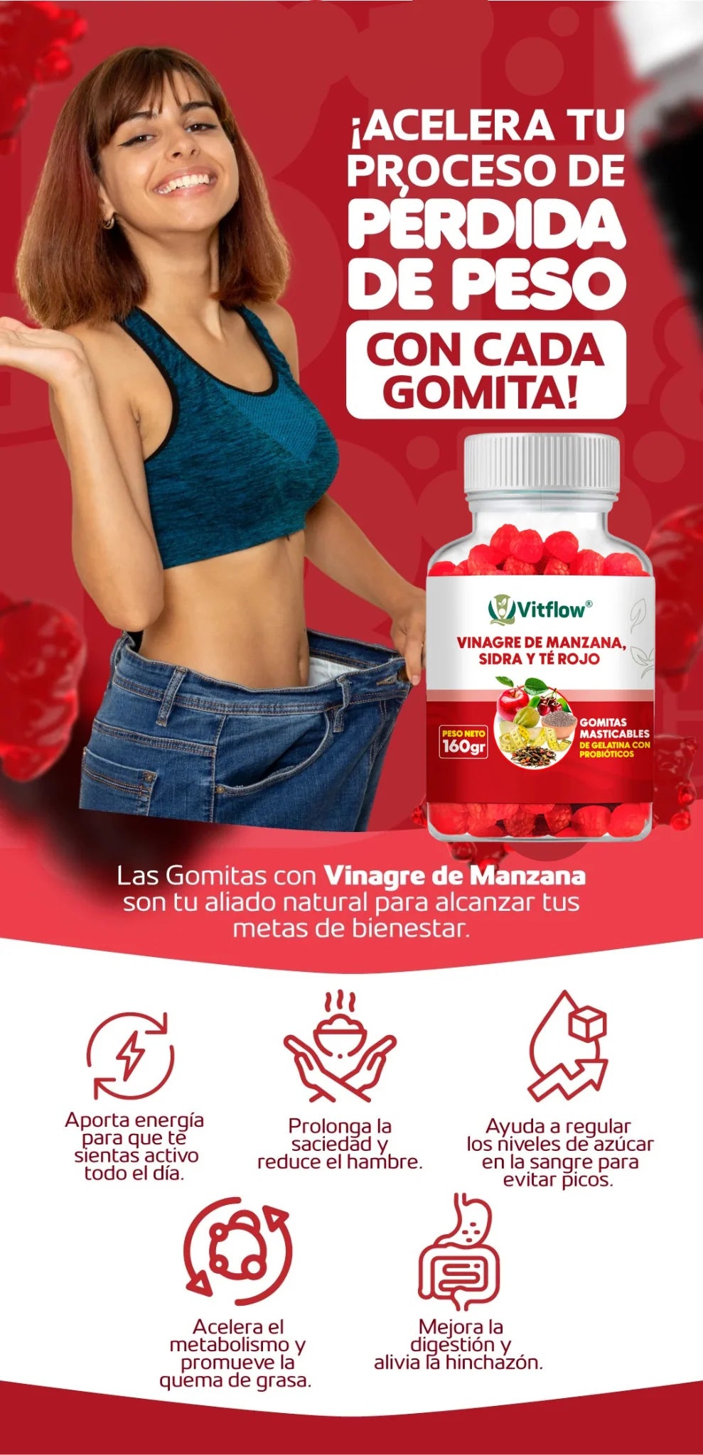 GOMITAS DE VINAGRE DE MANZANA 2x1